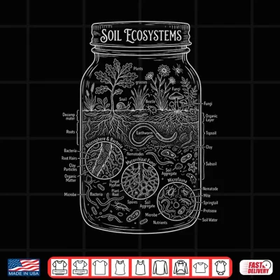 Design Soil Ecosystems Biology Science Microbes Jar Shirt