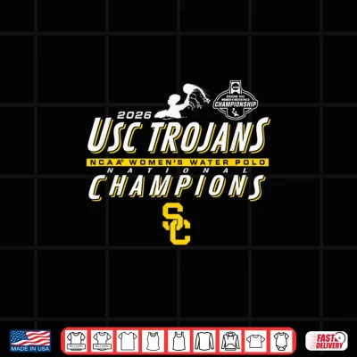 Design USC Trojans National Champs 2026 Water Polo Shirt