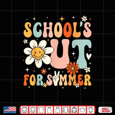 Design Last Day of School Funny Schools Out for Summer Teacher Boys Shirt