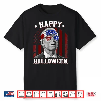 Funny Biden 4Th Of July Happy Halloween American Us Flag Shirt