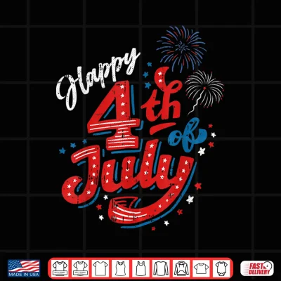 Design Happy 4th Of July Cool Independence Day Patriotic American Shirt