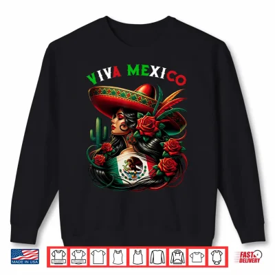 Sweatshirt Mexico Girl Mexico Flag Mexico Pride Viva Mexico Shirt