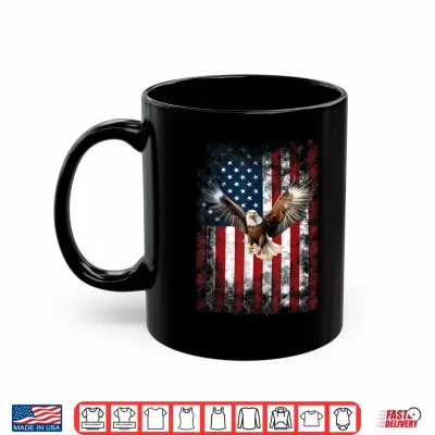 Mug Patriotic Eagle 4th Of July USA American Flag Shirt 1