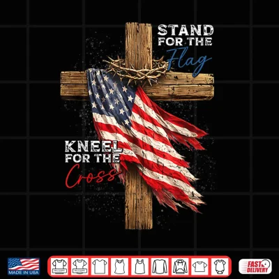 Design USA Flag Religious 4th of July Christian Faith Men Women Shirt
