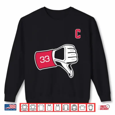 Sweatshirt Cleveland Guardians Baseball Tek Thumbs Down Shirt