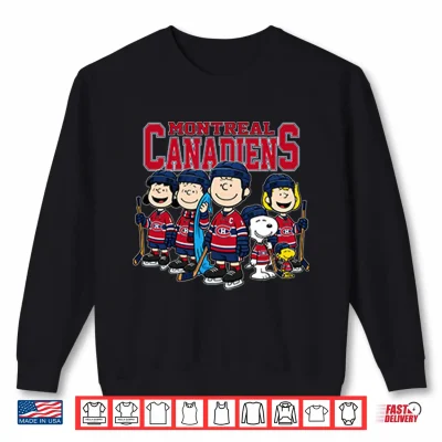 Sweatshirt Montreal Canadiens Peanuts Snoopy Hockey Team Shirt