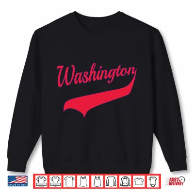 Sweatshirt College University Style Washington National Baseball Sport Shirt