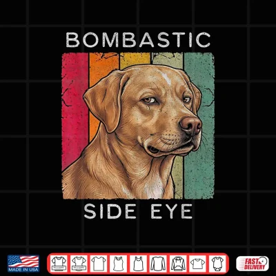 Design Bombastic Side Eye Labrador Dog Retro Vintage Look Shirt