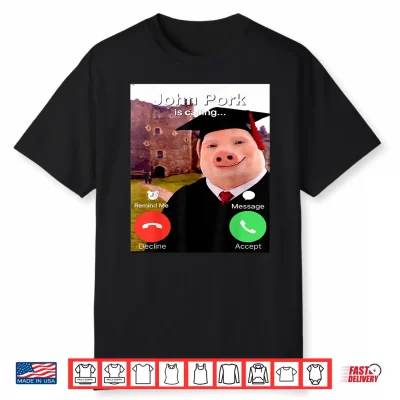 Meme Graduation Day Funny John Pork Is Calling Brainrot Shirt