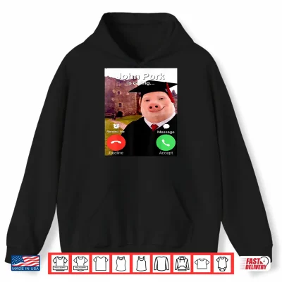 Hoodie Meme Graduation Day Funny John Pork is Calling Brainrot Shirt