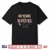 Mens 40 Years Of Nursing 40Th Nurse Anniversary Leopard Print Performance Shirt