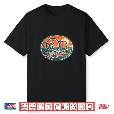Op Vintage Beach Palm Tree Retro Coastal Travel Shirt