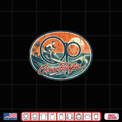 Design OP Vintage Beach Palm Tree Retro Coastal Travel Shirt