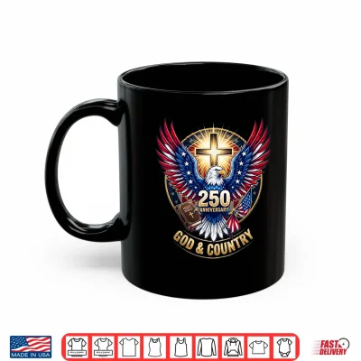 Mug One Nation Under God America 250 Anniversary Eagle Christian Shirt