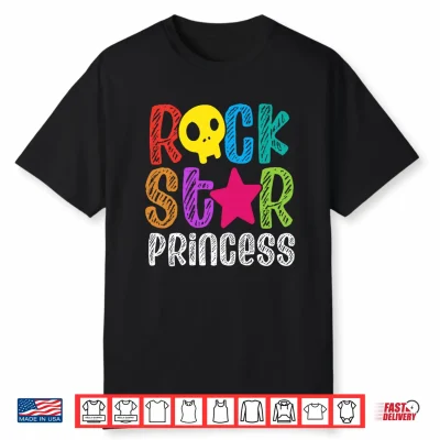 Womens Rockstar Birthday Girl Rock Star Princess Party Music Performance Shirt