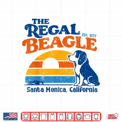 Design Vintage The Regal Beagle Est 1977 Santa Monica California Shirt