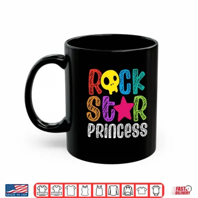 Mug Womens Rockstar Birthday Girl Rock Star Princess Party Music Performance Shirt