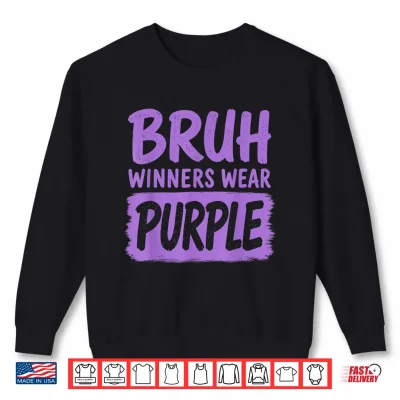 Sweatshirt Bruh Winners Wear Purple Funny Teacher Kid Field Day Games Shirt