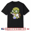 Cute Nerdy Turtle Cartoon Design Performance Shirt