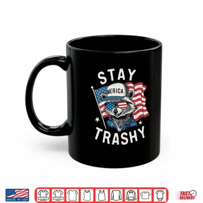 Mug Mens White Trash Party Attire Redneck Raccoon Stay Trashy USA Performance Shirt