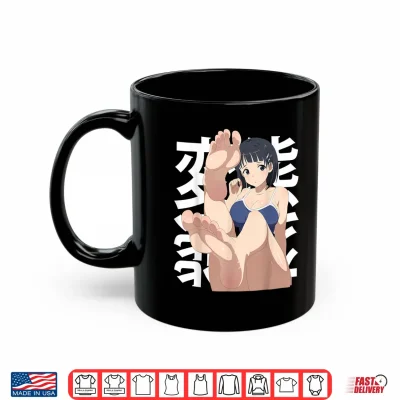 Mug Submissive Feet Toes Anime Shy Girl Lewd Waifu Otaku Femdom Shirt