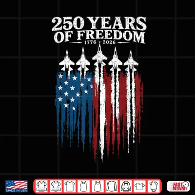 Design 250th Anniversary USA 4th July Patriotic 250 Years American Shirt