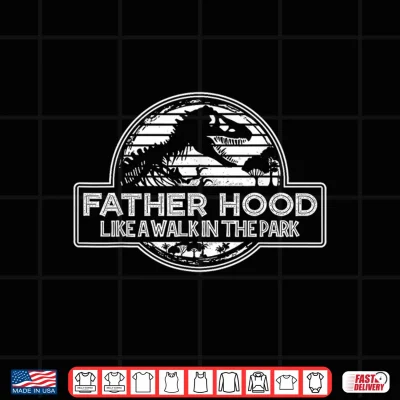 Design Fatherhood Like a Walk in the Park Retro Dinosaur Dad Shirt