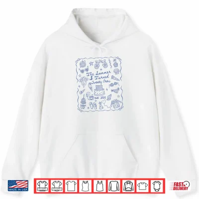 Hoodie Summer I Turned Twenty One Coquette Bow Coastal 21 Birthday Shirt
