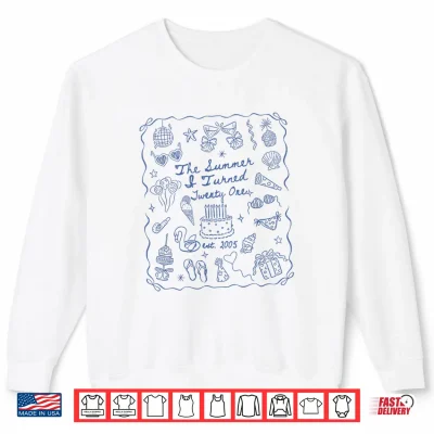 Sweatshirt Summer I Turned Twenty One Coquette Bow Coastal 21 Birthday Shirt