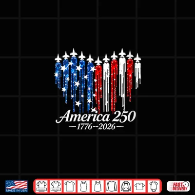 Design America 250 Heart Flag Drip Patriotic 1776 2026 Shirt