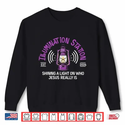 Sweatshirt Illumination Station VBS 2026 Bible Jesus Christian Lights Shirt