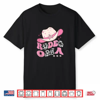 Rodeo Oma Pink Cowgirl 1St Birthday Family Matching Shirt