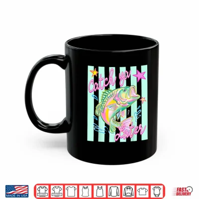 Mug Striped Catch Ya Later Bass Fishing Summer Coastal Lake Life Shirt