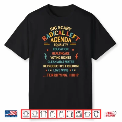 Support Radical Left Agenda Usa Liberal Man Woman Shirt