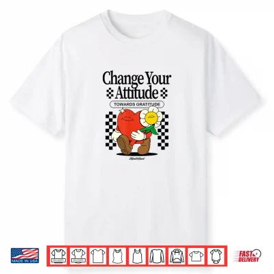 Change Your Attitude Towards Gratitude Retro Heart Shirt
