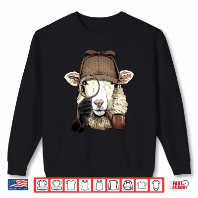 Sweatshirt Detective Sheep Lamb Spy Investigator Farmer Sheep Lover Performance Shirt