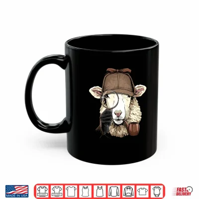 Mug Detective Sheep Lamb Spy Investigator Farmer Sheep Lover Performance Shirt