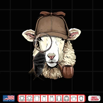 Design Detective Sheep Lamb Spy Investigator Farmer Sheep Lover Performance Shirt