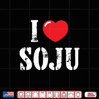Design I Love Soju for Soju Lover Performance Shirt