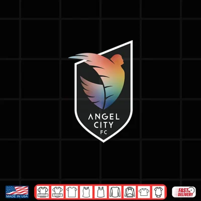 Design Mens NWSL Angel City FC Pride Crest Performance Shirt