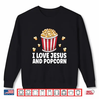 Sweatshirt Popcorn Lover Movie Snack Theater Funny Cinema Performance Shirt
