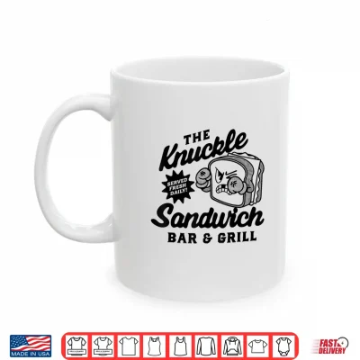 Mug The Knuckle Sandwich Bar Grill Fighting Joke Bar Humor Shirt