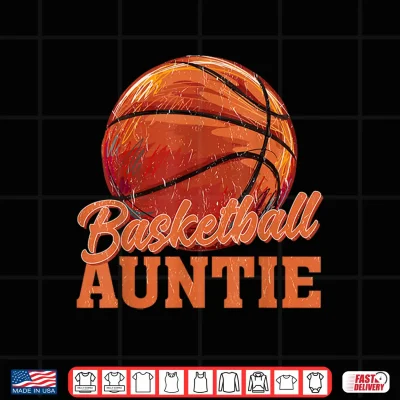 Design Auntie Vintage Basketball Auntie Shirt 3