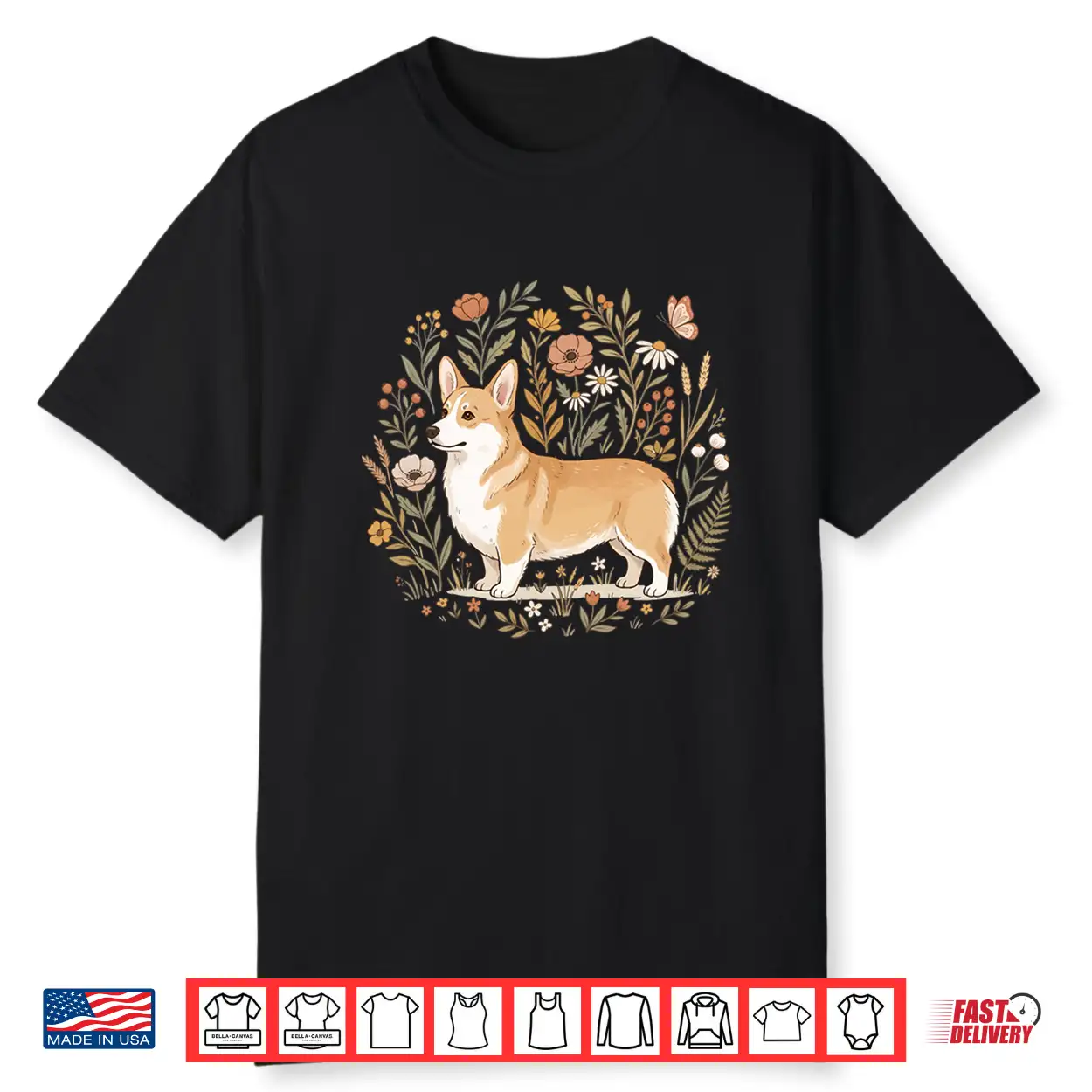 Corgi Cottagecore Welsh Corgi Aesthetic Shirt