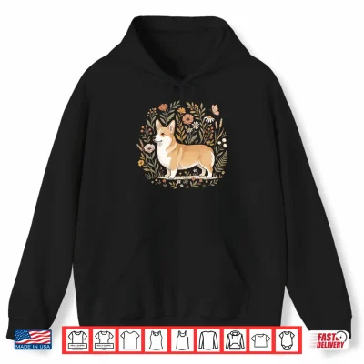 Hoodie Corgi Cottagecore Welsh Corgi Aesthetic Shirt 2