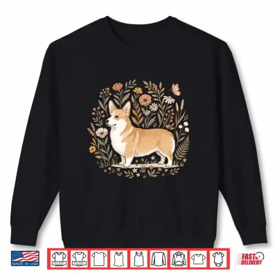 Sweatshirt Corgi Cottagecore Welsh Corgi Aesthetic Shirt 2