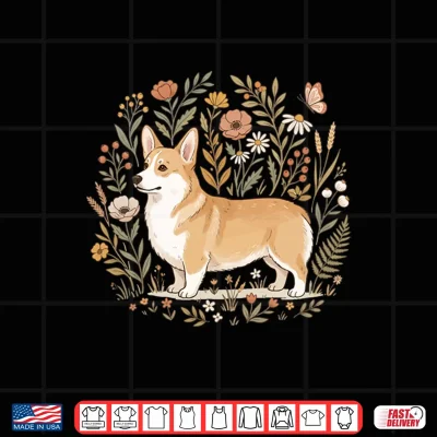 Design Corgi Cottagecore Welsh Corgi Aesthetic Shirt 3