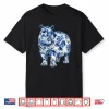 Floral Hippopotamus Chinoiserie Blue Toile Flowers Hippo Shirt