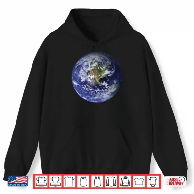 Hoodie Earth View Space Planet View Astronomy Nature Lovers Space Shirt 2