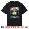 Jackson Hole Wyoming Elk Mountain Cabin Retro Travel Art Shirt